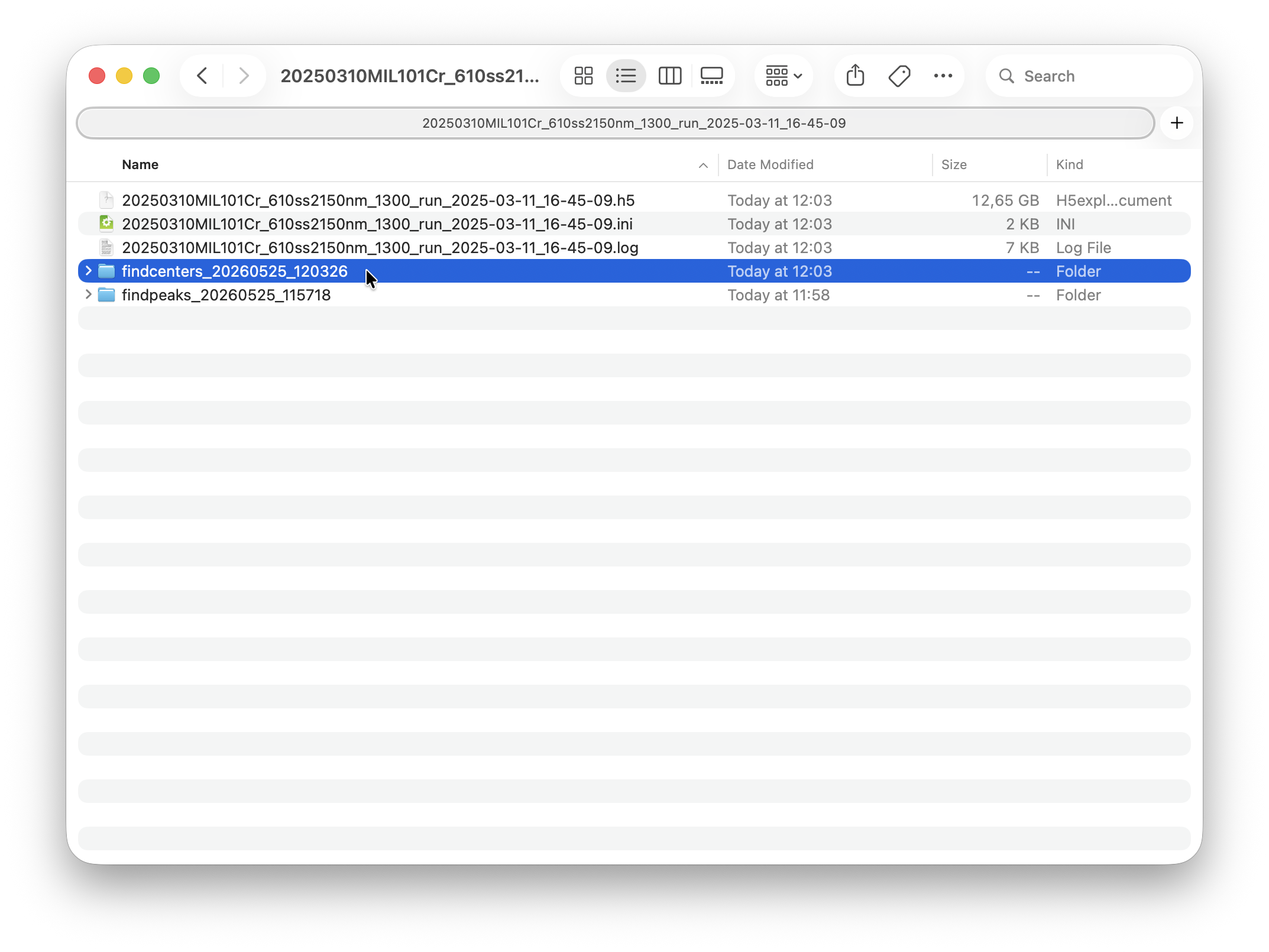 Run folder