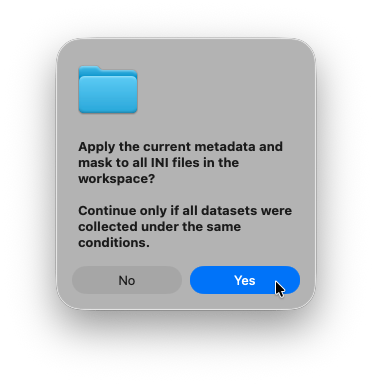 Confirm settings